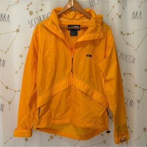 Vintage Red Ledge Thunderlight Series Bright Yellow Hooded Waterproof Jacket
